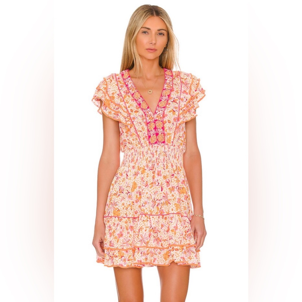 Poupette St Barth Camila Mini Dress in Pink Monaco